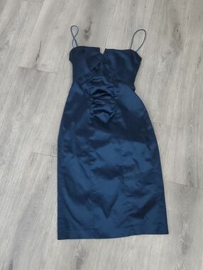 Nicole Miller Collection Satin Spaghetti-Strap Midi Dress Size 2